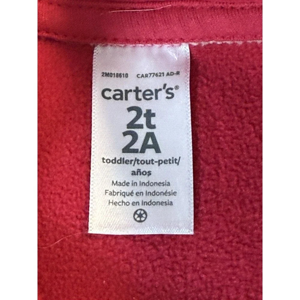 Carter’s Fleece Lined Sherpa 1/4 Zip Pullover Size 2T